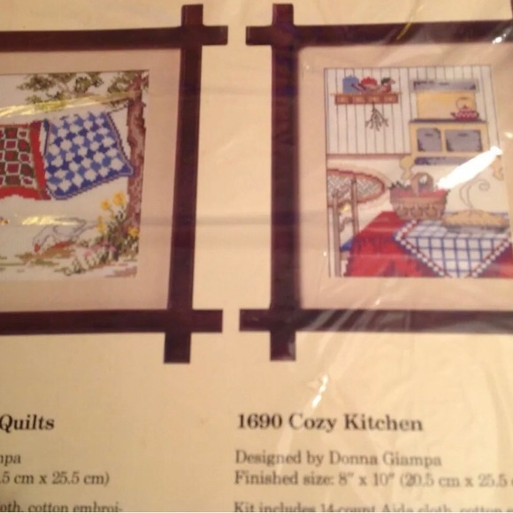 Creative Circle Embroidery Cross Stitch kit Wall Hanging 1689 Clothesline Quilts - Picture 2 of 5